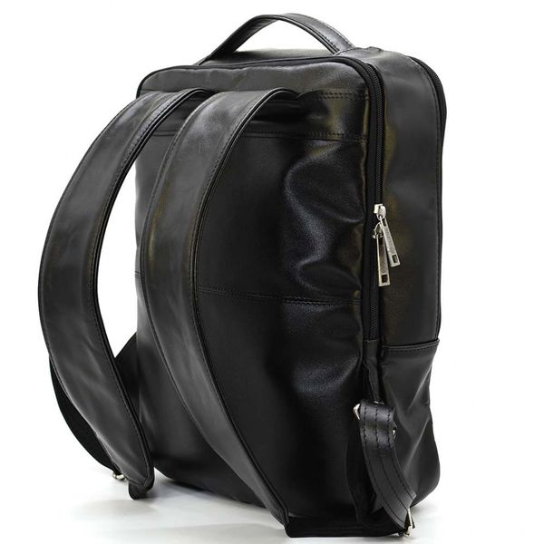 Шкіряний чоловічий рюкзак чорний TARWA GA-7287-3md на два відділи GA-7287-3md фото