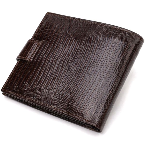 Чоловічий сучасний гаманець горизонтального формату з натуральної шкіри з тисненням CANPELLINI 21757 Коричневий 21757 фото