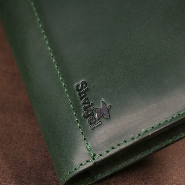 Клатч унисекс кожаный винтаж SHVIGEL 16188 Зеленый 44535 фото