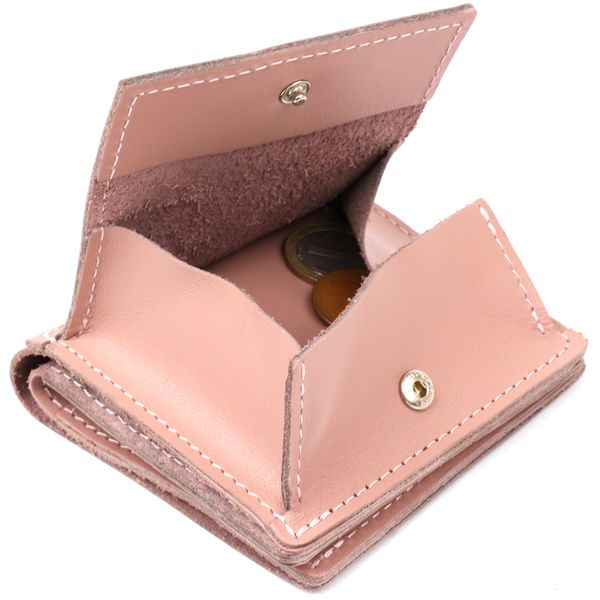 Жіноче портмоне з монетницею GRANDE PELLE 11370 Рожевий 11370 фото