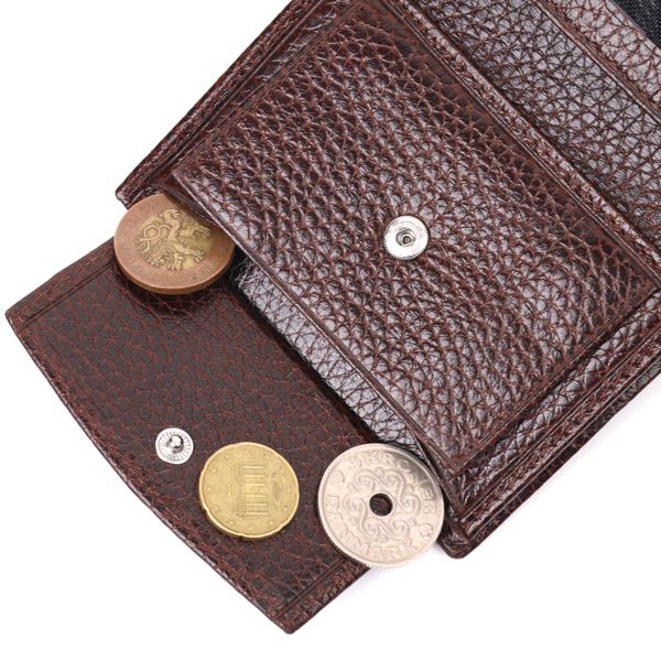 Чоловічий гаманець без застібки з натуральної шкіри KARYA 21365 Коричневий 21365 фото