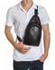 Кожаная мужская сумка на плечо слинг REK-018-1-Vermont черная REK-018-1-Vermont фото 2
