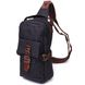Незвичайна плечова сумка для чоловіків із щільного текстилю Vintage 22187 Чорний 56823 фото 1