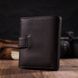 Компактний чоловічий вертикальний гаманець із натуральної шкіри флотар BOND 22002 Коричневий 22002 фото 8