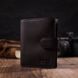 Компактний чоловічий вертикальний гаманець із натуральної шкіри флотар BOND 22002 Коричневий 22002 фото 7