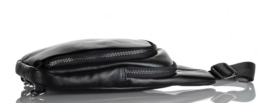 Кожаная мужская сумка на плечо слинг REK-018-1-Vermont черная REK-018-1-Vermont фото