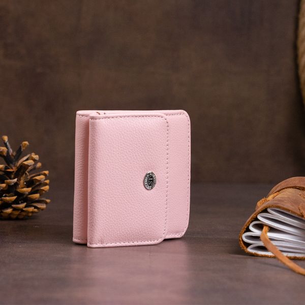 Маленький гаманець на кнопці жіночий ST Leather 19235 Рожевий 19235 фото