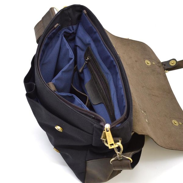 Чоловіча сумка-портфель з канвасу та шкіри TARWA RGc-3960-3md RGc-3960-3md фото
