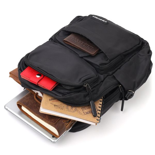 Міський чоловічий текстильний рюкзак Vintage 20574 Чорний 20574 фото