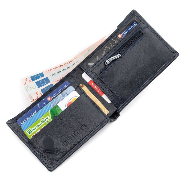 Чоловічий гаманець ST Leather 18351 (ST-1) компактний Синій 18351 фото