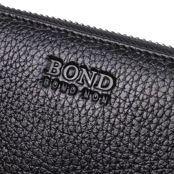 Замечательный женский кошелек из натуральной зернистой кожи BOND 22053 Черный 22053 фото