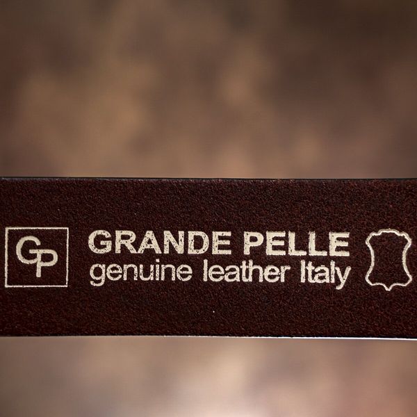 Ремінь чоловічий джинсовий Grande Pelle 11267 Коричневий 11267 фото