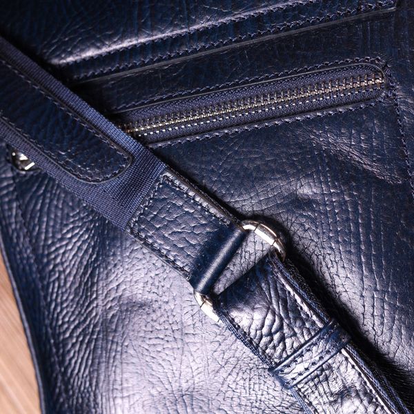 Практична чоловіча сумка KARYA 20840 шкіряна Синій 20840 фото