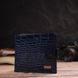 Стильний чоловічий гаманець горизонтального формату з натуральної шкіри з тисненням під крокодила CANPELLINI 21758 Синій 21758 фото 6