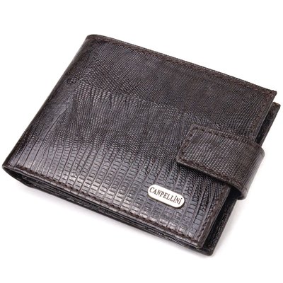 Невеликий чоловічий гаманець із натуральної фактурної шкіри CANPELLINI 21507 Коричневий 21507 фото