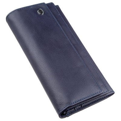 Практичний гаманець з візитниці на кнопці ST Leather 18955 Синій 18955 фото