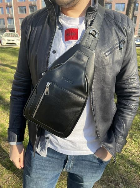Мужская сумка-слинг из натуральной кожи Newery N9016GA N9016GA фото