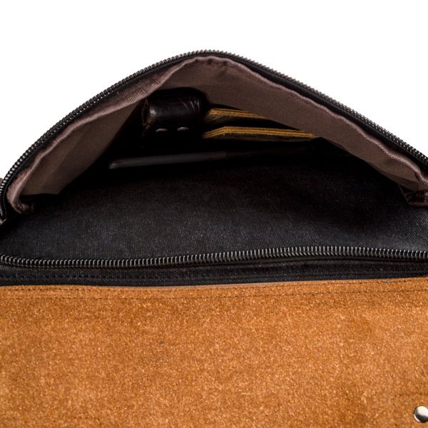 Дорожня сумка текстильна з кишенею Vintage 20192 Чорна 46149 фото
