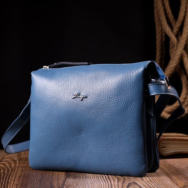 Невелика сумка жіноча на плече KARYA 20891 шкіряна Блакитний 20891 фото