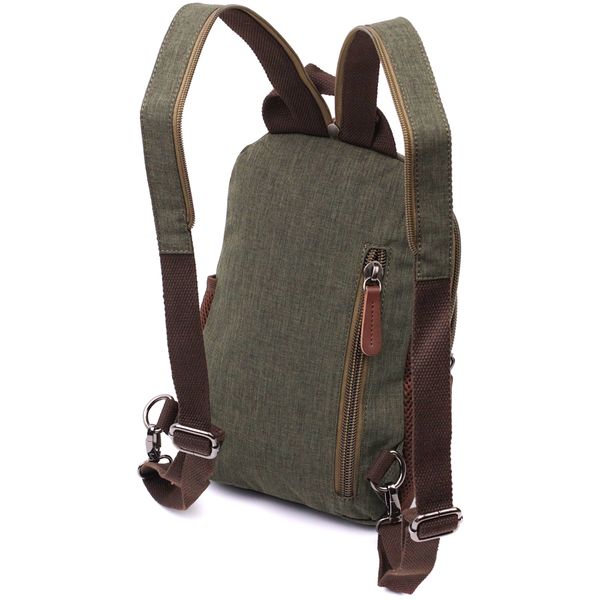 Практичный рюкзак из полиэстера с большим количеством карманов Vintage 22145 Оливковый 56781 фото