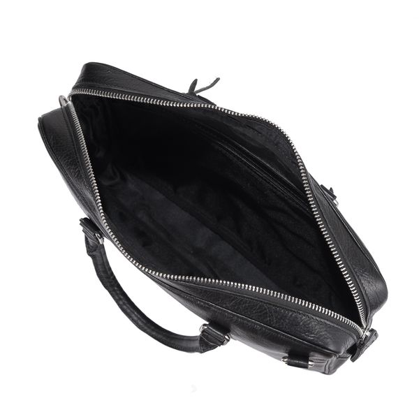 Чёрная кожаная сумка под ноут VIRGINIA CONTI - VCM01112BLACK VCM01112BLACK фото