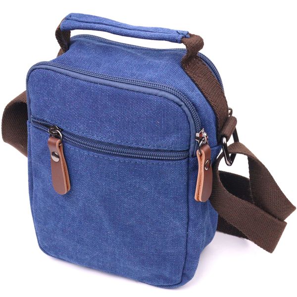 Практична чоловіча сумка із щільного текстилю 21246 Vintage Синя 21246 фото