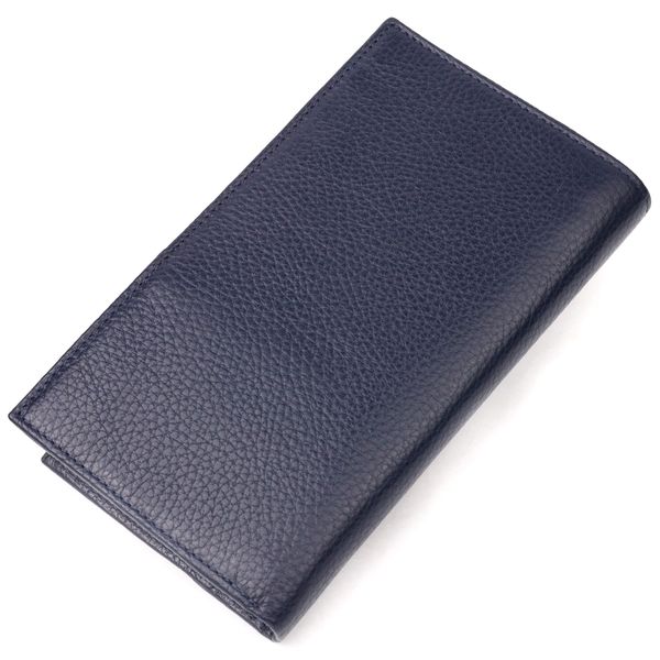 Вертикальний гаманець із натуральної шкіри KARYA 21141 Синій 21141 фото