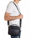 Кожаная барсетка - мужская сумка на плечо REK-019 Flotar черная REK-019 Flotar фото 4