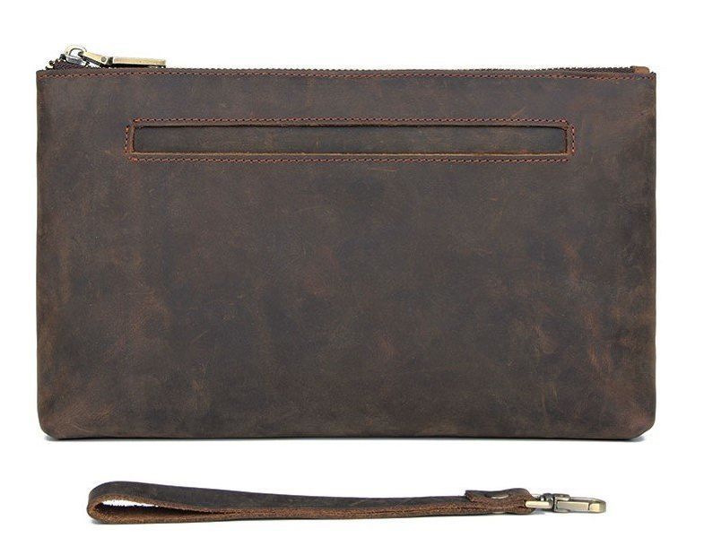 Красивая барсетка мужская в коже Crazy horse Vintage 14954 Коричневая 14954 фото