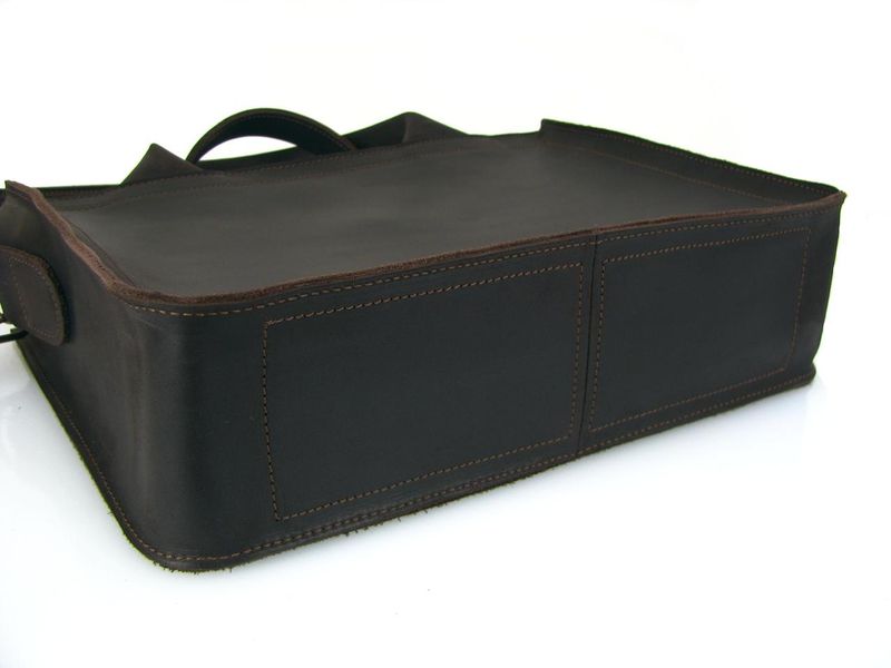 Кожаная сумка для документов формата А4 SGE A4 001 brown коричневая A4 001 brown фото