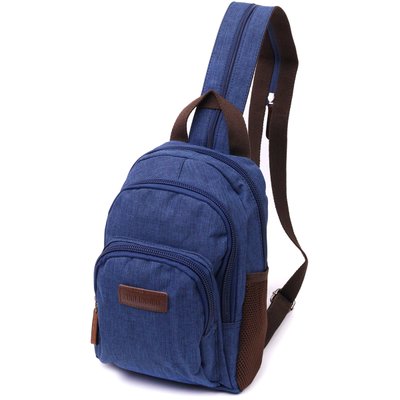 Надійний рюкзак з поліестру з великою кількістю кишень Vintage 22146 Синій 56782 фото