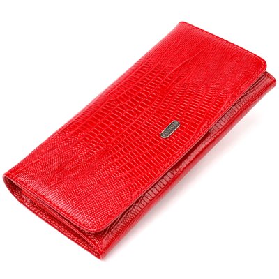 Лакированный кошелек для женщин из натуральной фактурной кожи CANPELLINI 21609 Красный 21609 фото