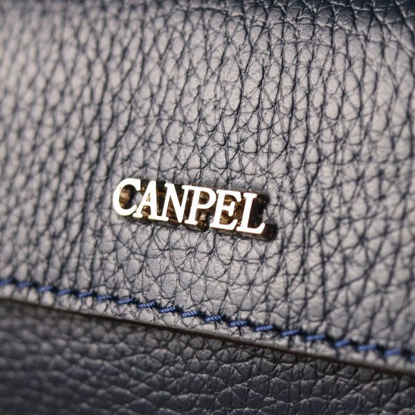 Сучасний чоловічий клатч із натуральної зернистої шкіри CANPELLINI 21558 Синій 55339 фото