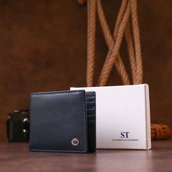 Мужской кошелек ST Leather 18303 (ST159) кожаный Синий 18303 фото