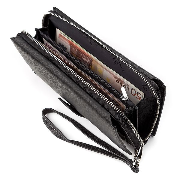 Чоловічий гаманець ST Leather 18453 (ST128) стильний Чорний 18453 фото