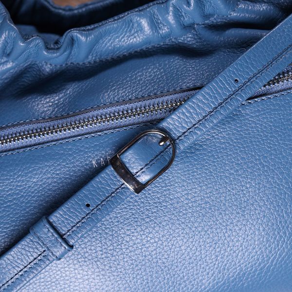 Незвичайна сумка жіноча з ручками KARYA 20842 шкіряна Синій 20842 фото