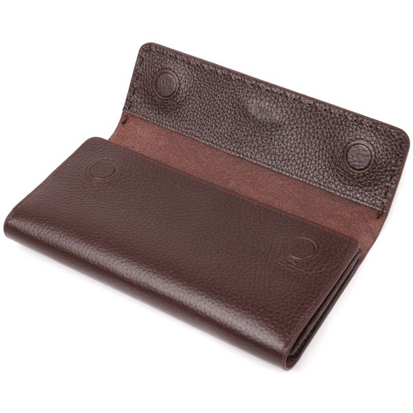 Місткий жіночий гаманець з натуральної шкіри CANPELLINI 21660 Коричневий 21660 фото