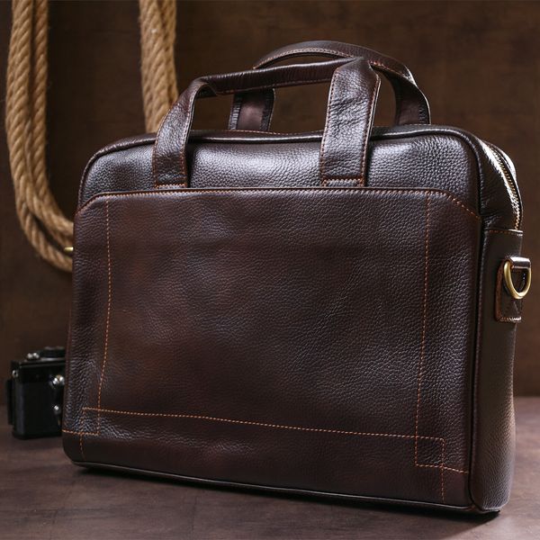 Чоловіча шкіряна сумка-портфель Vintage 20679 Коричневий 20679 фото