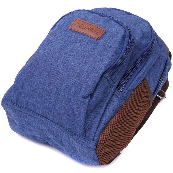 Надежный рюкзак из полиэстера с большим количеством карманов Vintage 22146 Синий 56782 фото