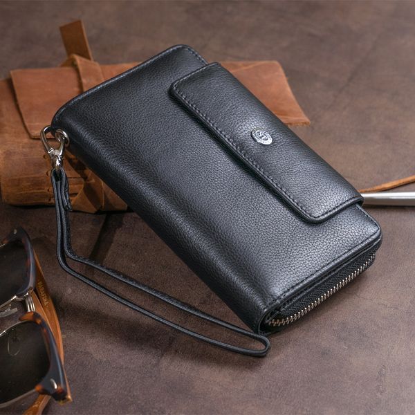 Кошелек из кожи на защелке ST Leather 19339 Черный 19339 фото