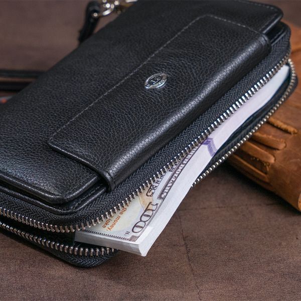 Кошелек из кожи на защелке ST Leather 19339 Черный 19339 фото