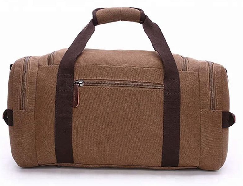 Дорожня сумка текстильна з кишенею Vintage 20193 Коричнева 46150 фото