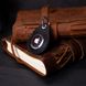 Кожаный брелок-держатель для Apple AirTag из винтажной кожи GRANDE PELLE 11614 Черный 56421 фото 7