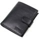 Чоловічий компактний вертикальний гаманець із натуральної шкіри флотар BOND 22005 Чорний 22005 фото 1