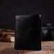 Чоловічий компактний вертикальний гаманець із натуральної шкіри флотар BOND 22005 Чорний 22005 фото 7