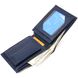 Фактурний стильний гаманець для чоловіків без застібки з натуральної шкіри горизонтального формату з тисненням CANPELLINI 21760 Синій 21760 фото 4