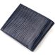 Фактурний стильний гаманець для чоловіків без застібки з натуральної шкіри горизонтального формату з тисненням CANPELLINI 21760 Синій 21760 фото 2