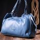 Необычная женская сумка с ручками KARYA 20842 кожаная Синий 20842 фото 8