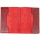 Красивая кожаная обложка на паспорт GRANDE PELLE 11480 Красный 11480 фото 3