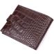 Практичний чоловічий шкіряний гаманець з тисненням під крокодила KARYA 21368 Коричневий 21368 фото 2
